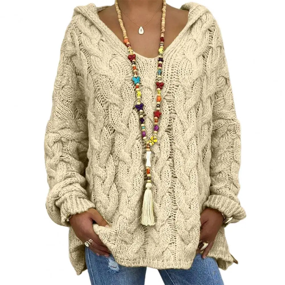 Pull Femme Tricoté Élégant Oversized