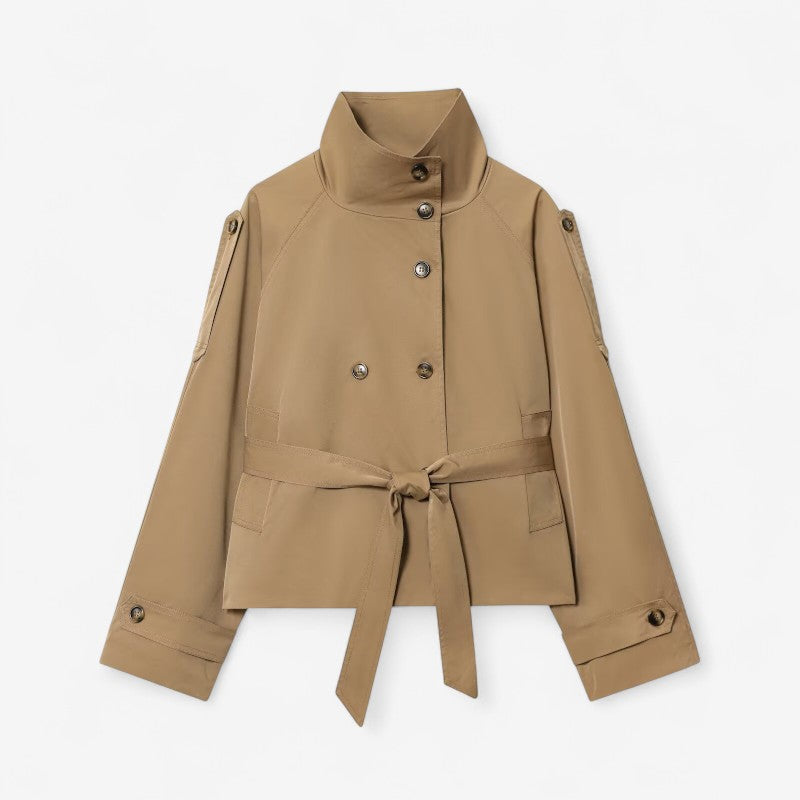 Veste Trench Élégante à Manches Longues