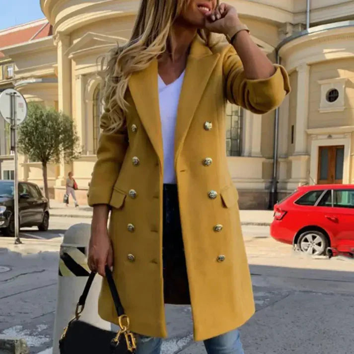 Manteau Femme Hiver Élégant à Boutons