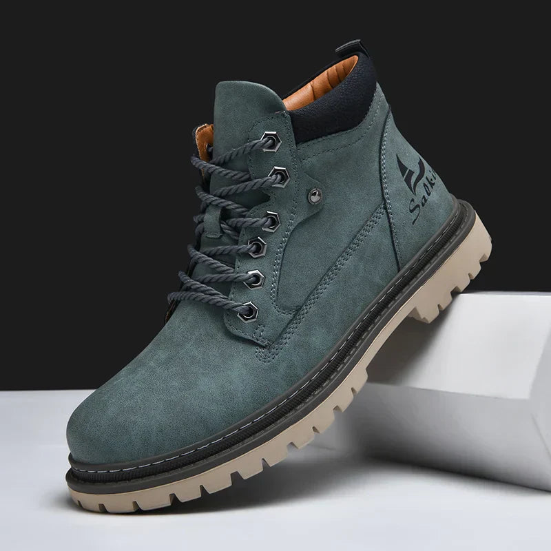 Bottes Cuir Homme Élégantes - Chaussures Robustes et Confortables