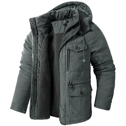 Veste Hiver Étanche – Manteau Polaire Douillet avec Doublure Molleton & Capuche