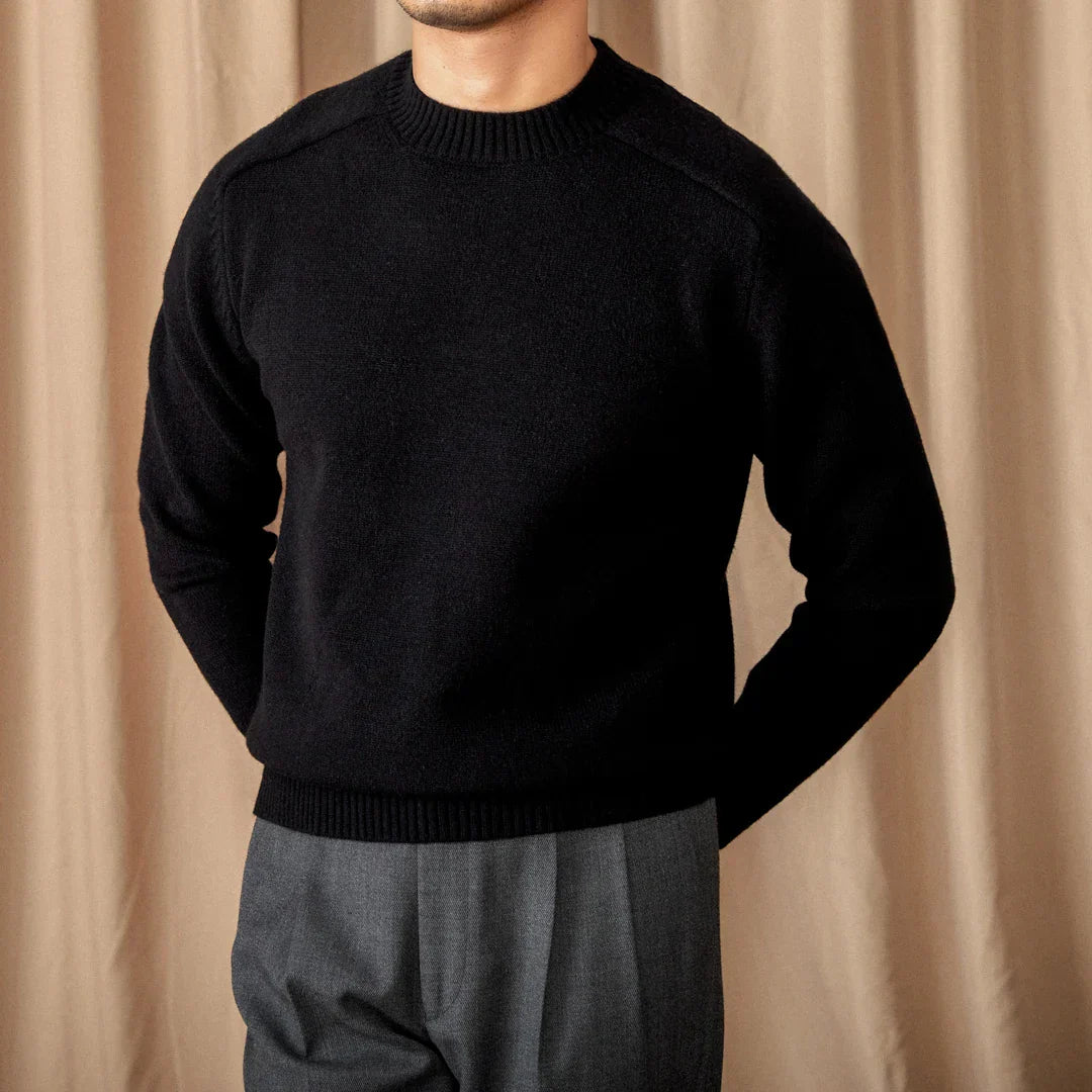 Pull Hiver Chaud Col Rond Homme