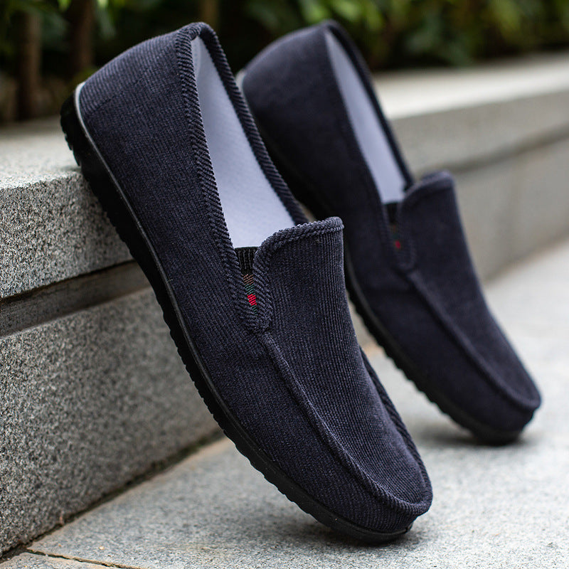 Mocassins cuir brun homme semelle foncée