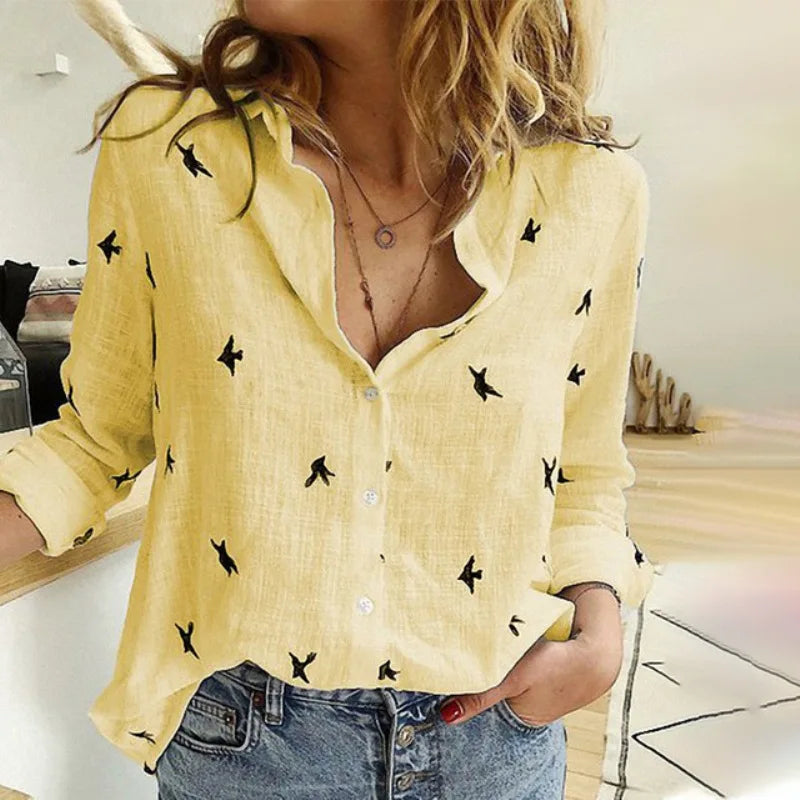 Chemise Femme Cotonnée Estivale à Fleur