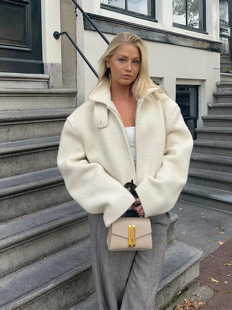 Veste Femme Hiver Élégante avec Fermeture Éclair - LuxeStyle