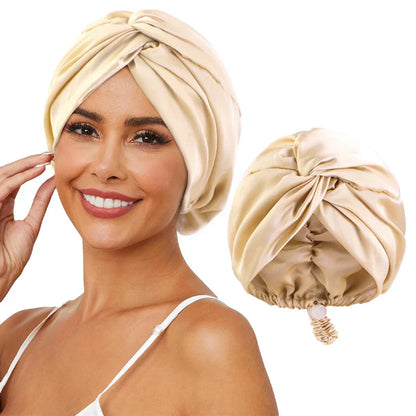 Bonnet de Nuit Doux en Soie Lavande Élastiqué
