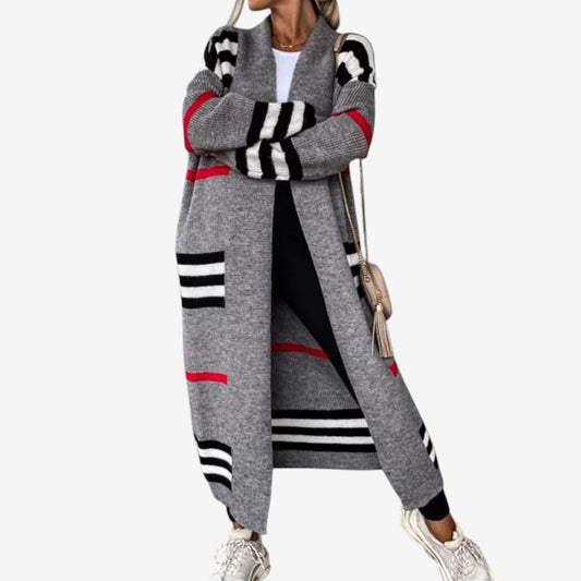 Cardigan Oversize à Manches Longues Floral - LuxeStyle