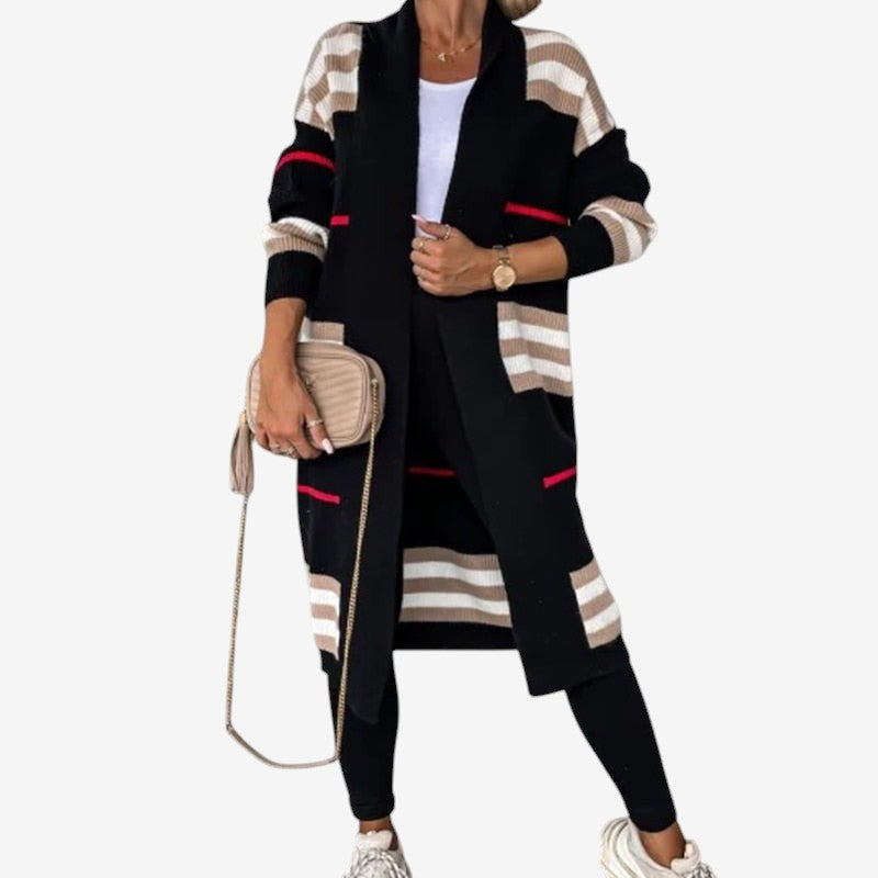 Cardigan Oversize à Manches Longues Floral