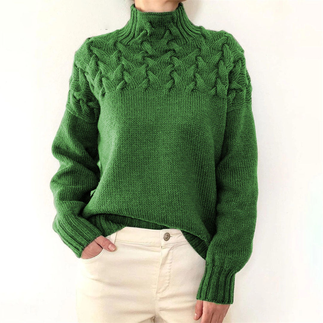 Pull Femme Col Roulé Élégant Hiver