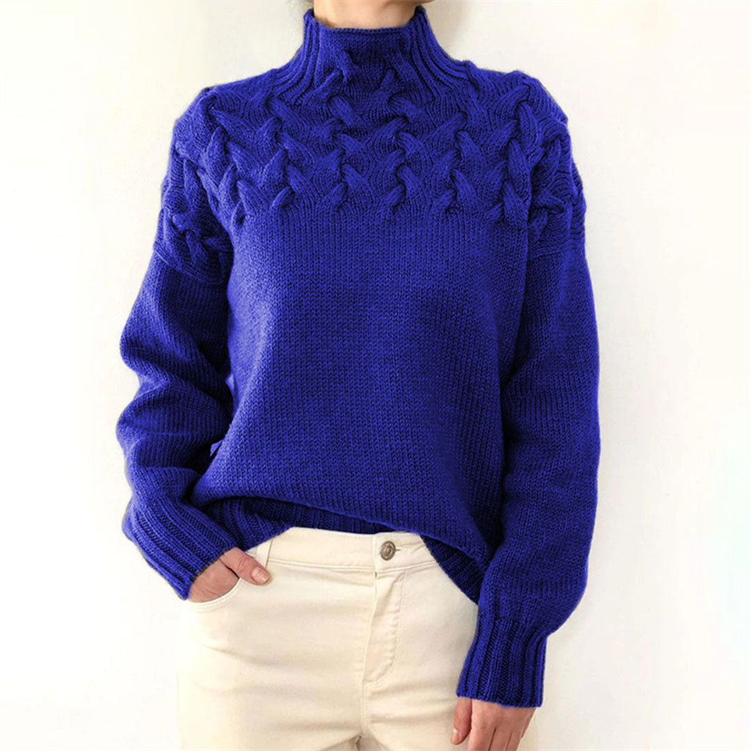 Pull Femme Hiver Tricôté Marine