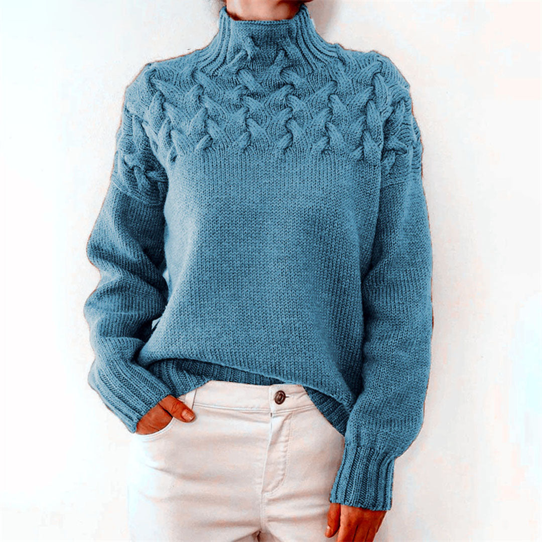 Pull Femme Col Roulé Élégant Hiver - LuxeStyle