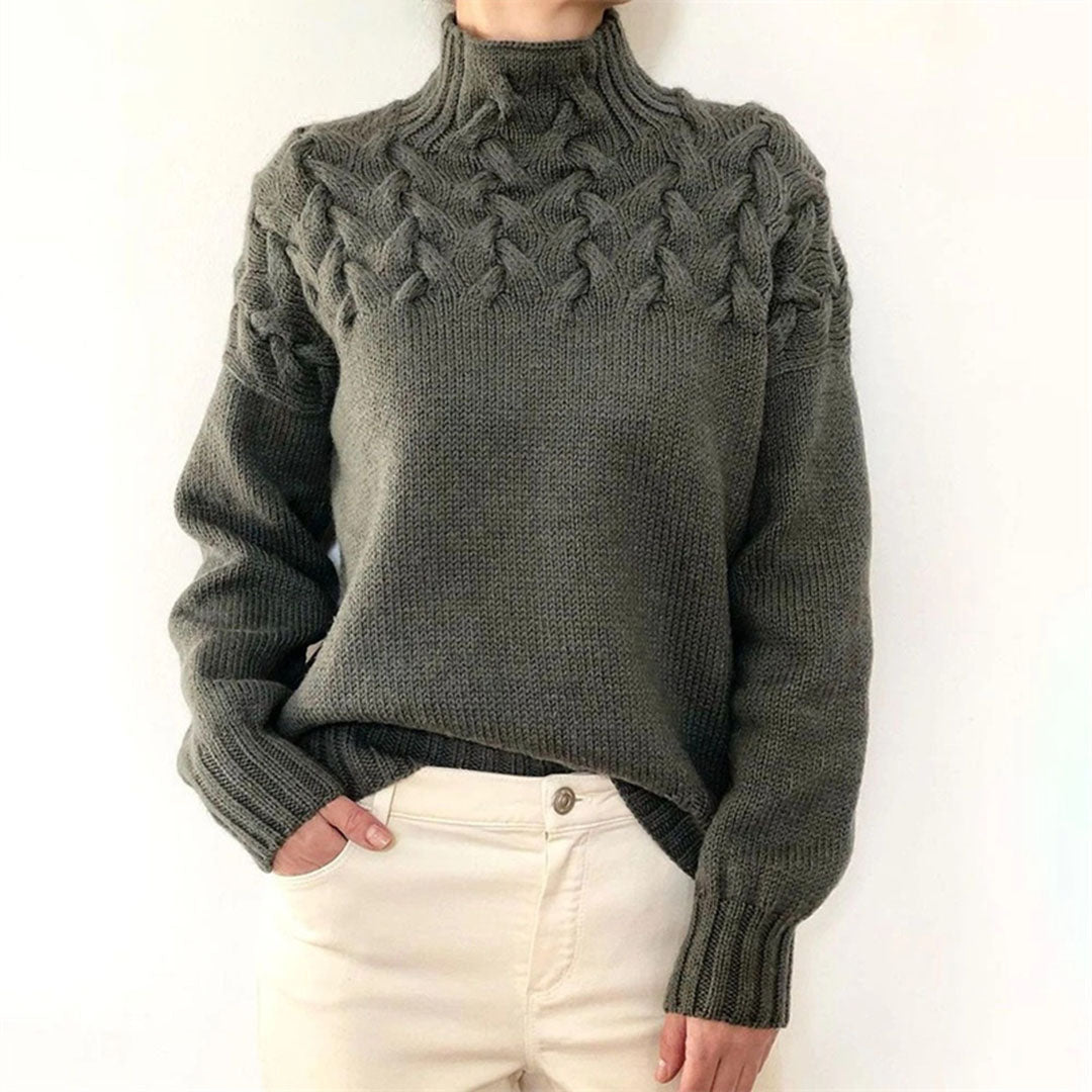Pull Femme Hiver Tricôté Marine