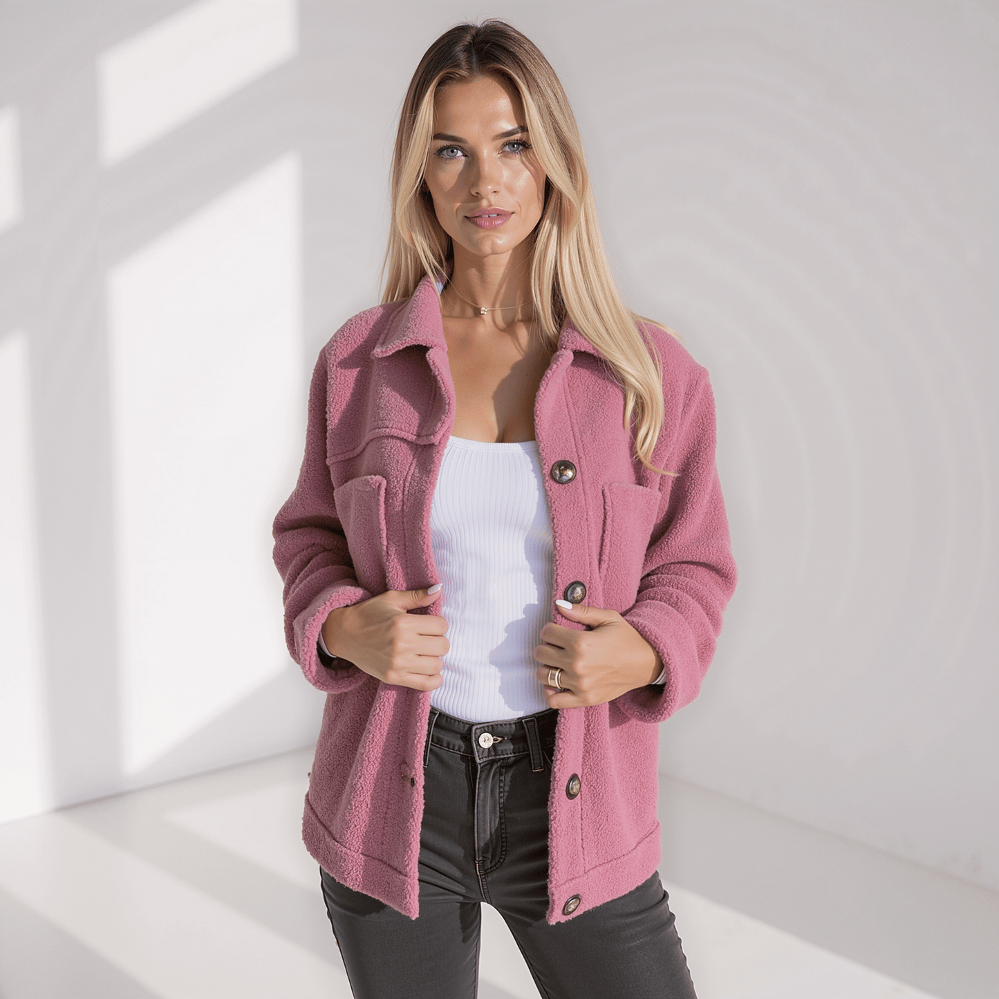Manteau Femme Hiver Douillet à Fermeture Éclair