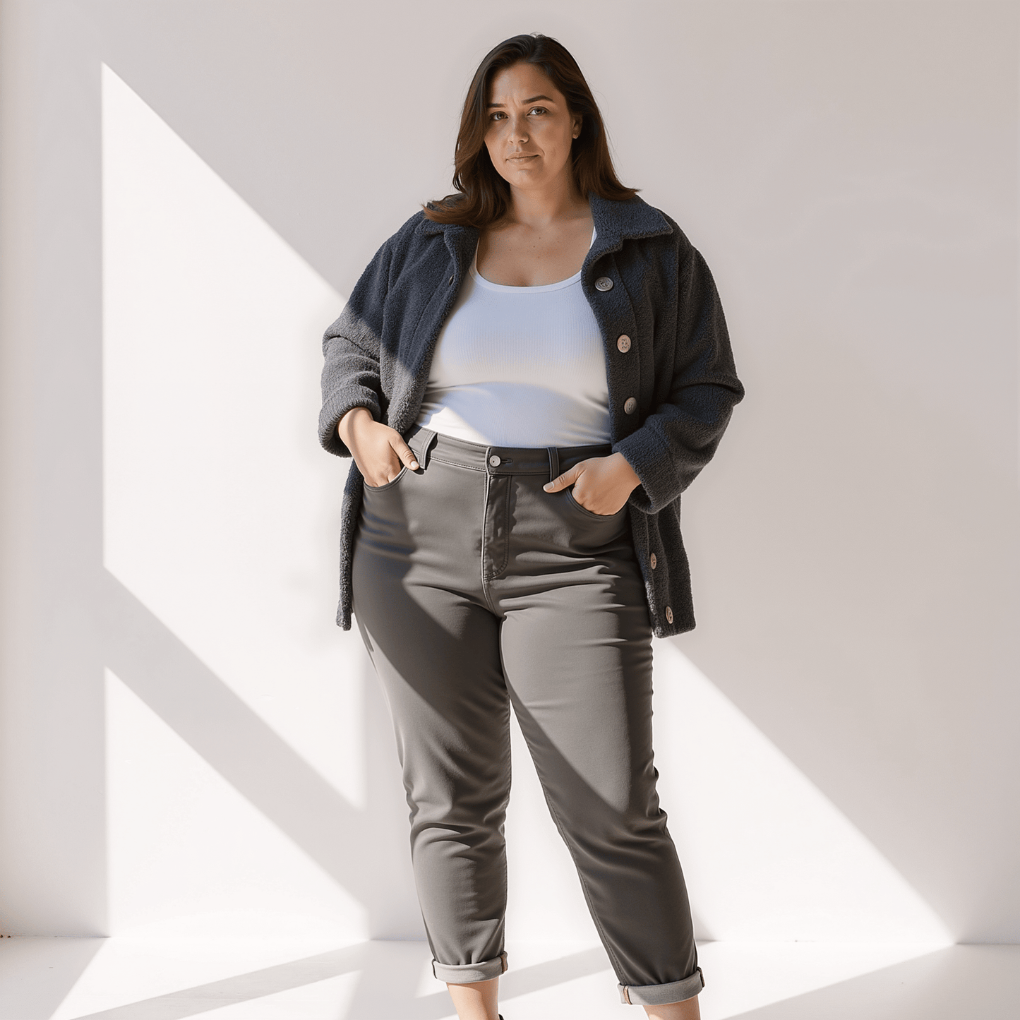 Manteau Femme Hiver Douillet à Fermeture Éclair