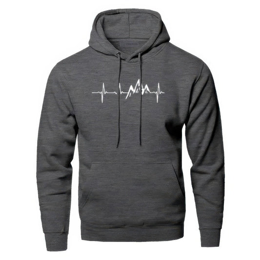 Sweat-Shirt Graphique Mountain Heartbeat Pour Homme | Manches Longues