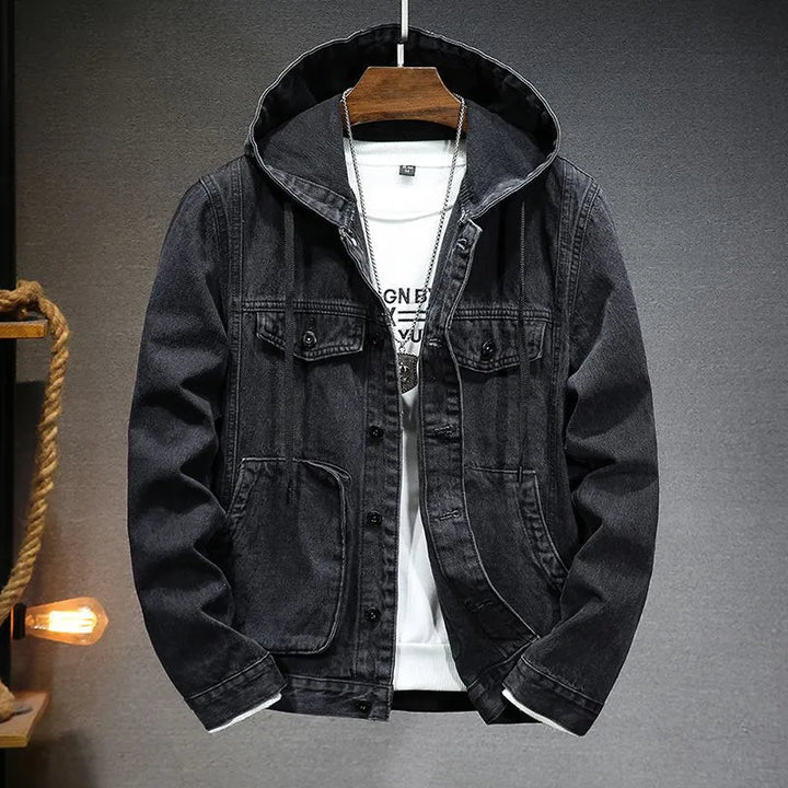 Veste Jean Détendue à Capuche Décontractée