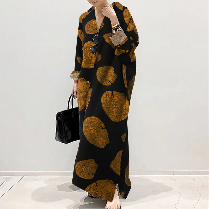 Robe Été à Rayures avec Manches Fluides pour Femme