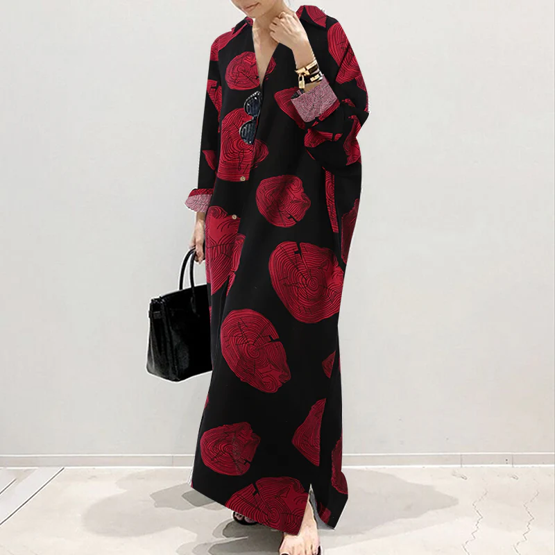 Robe Été à Rayures avec Manches Fluides pour Femme