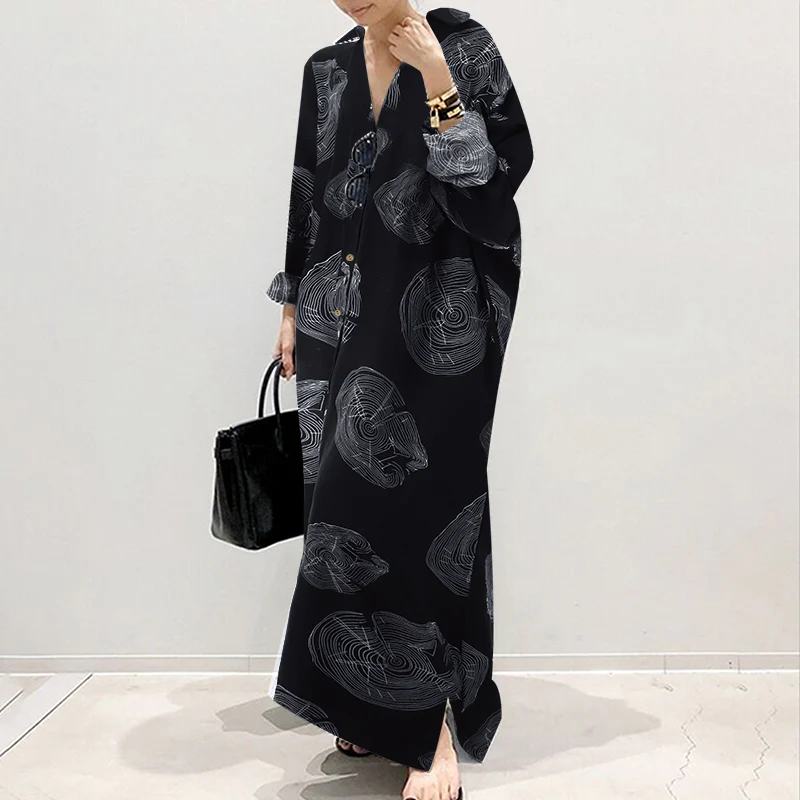 Robe Été à Rayures avec Manches Fluides pour Femme