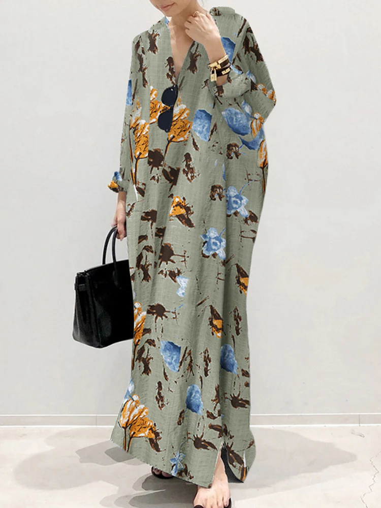 Robe Été à Rayures avec Manches Fluides pour Femme