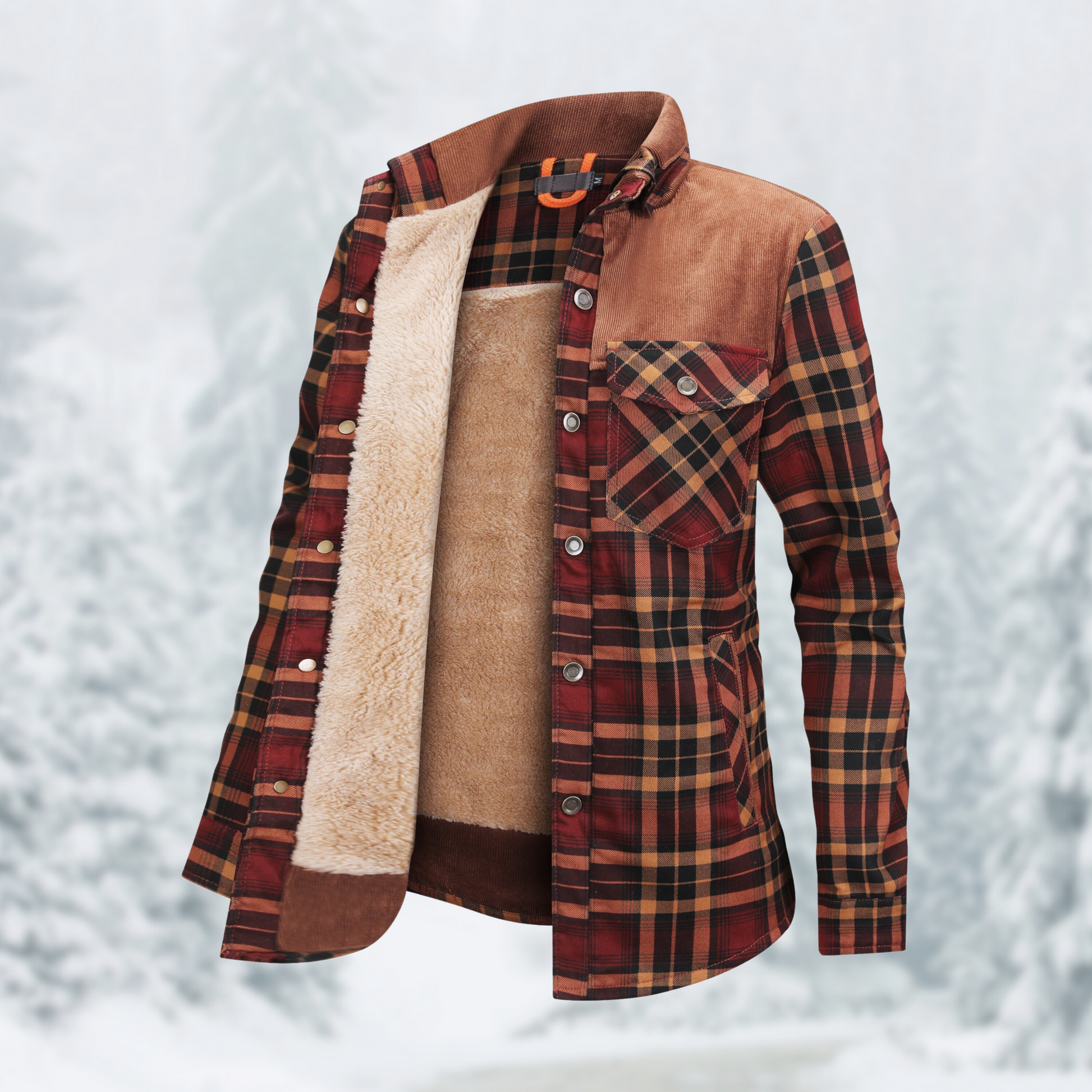 Veste Flanelle Classique pour Voyage et Plein Air - LuxeStyle