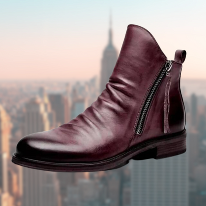 Bottes Cuir Brun Homme Éclair Rapide
