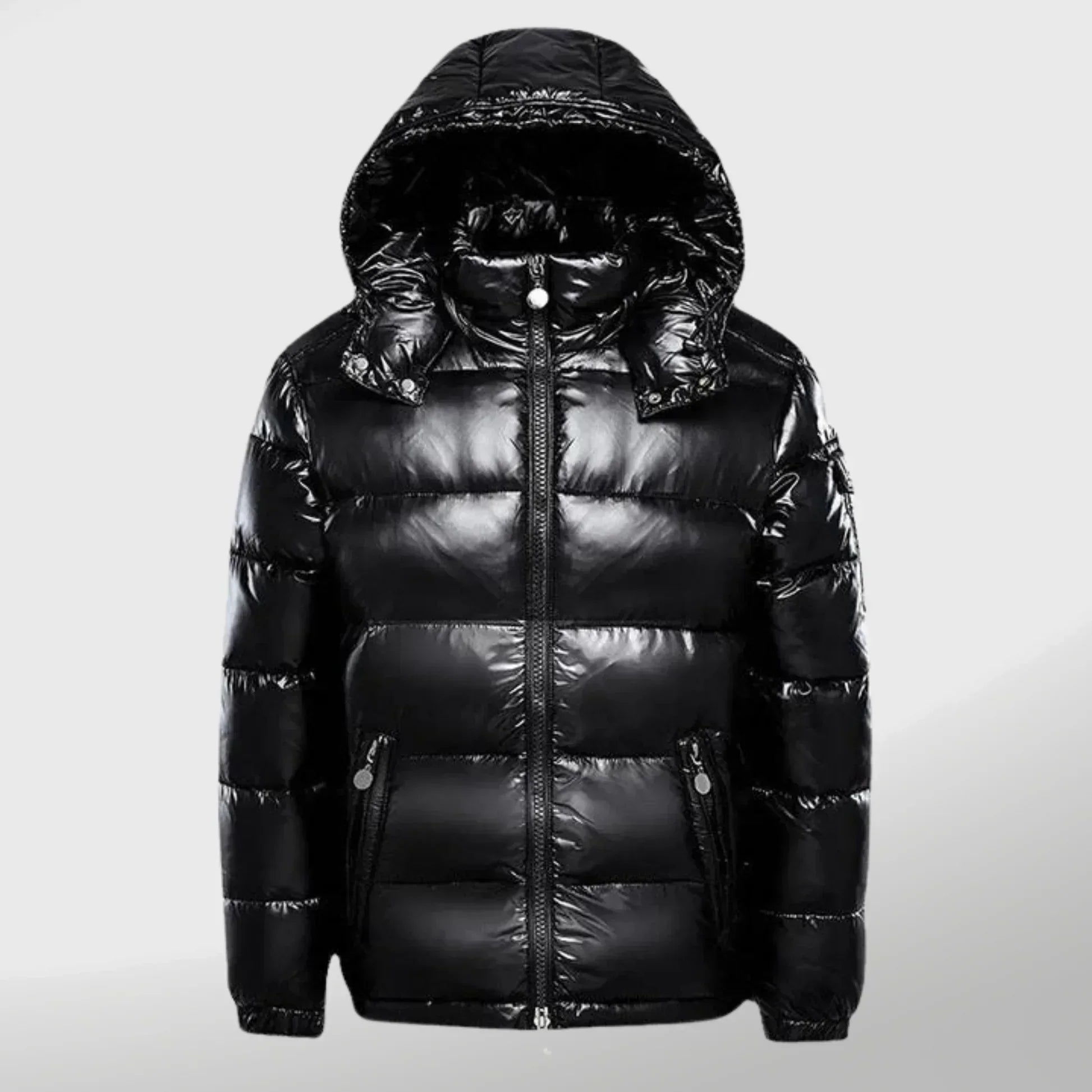 Parka noir homme à fermeture éclair - LuxeStyle