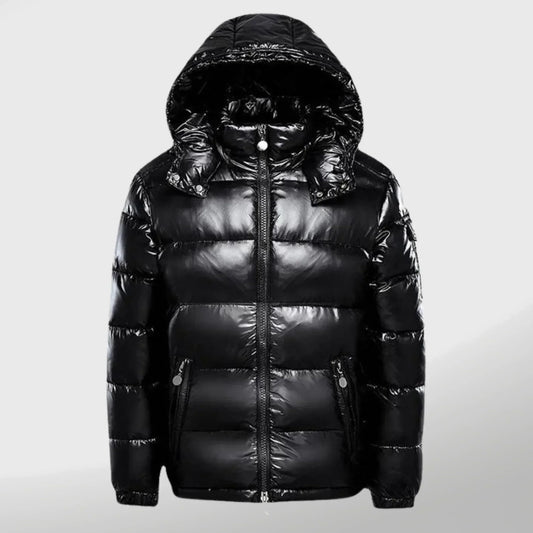 Parka noir homme à fermeture éclair - LuxeStyle
