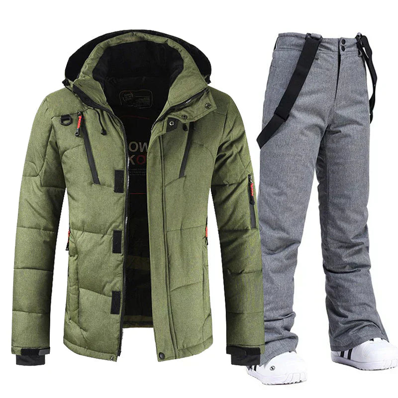 Combinaison Ski Homme Noir Élégant avec Capuche