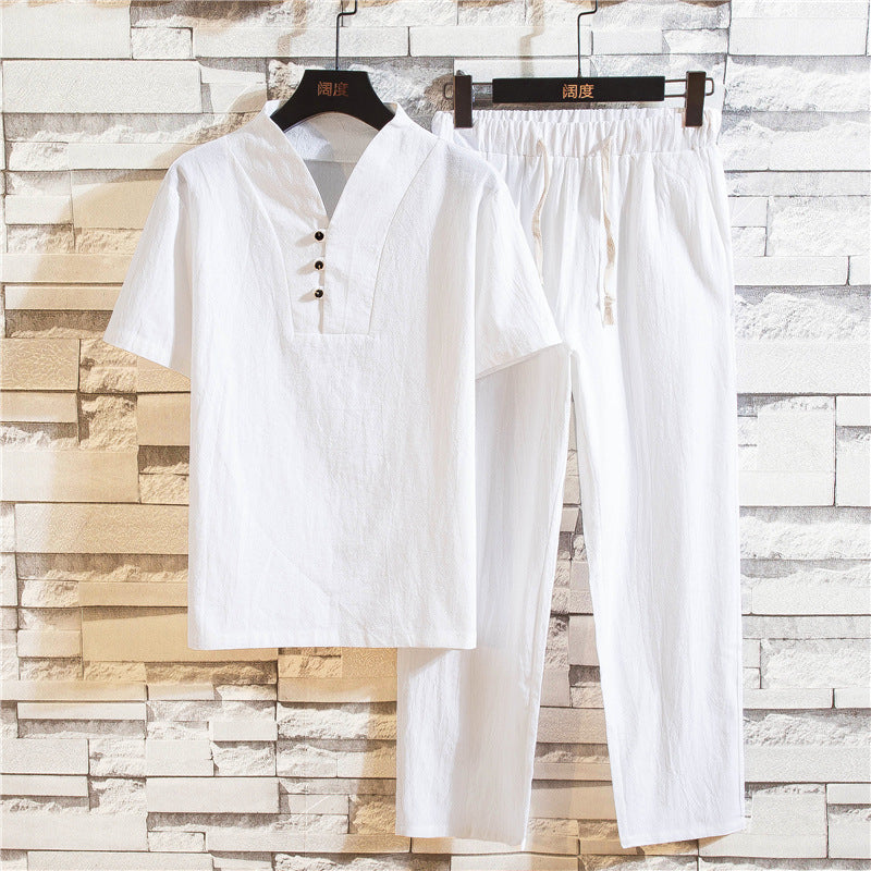 Tenue Été Homme Légère - T-Shirt Décontracté & Short Comfortable pour Jours Chauds - LuxeStyle