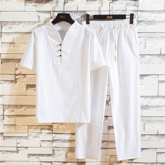 Tenue Été Homme Légère - T-Shirt Décontracté & Short Comfortable pour Jours Chauds - LuxeStyle