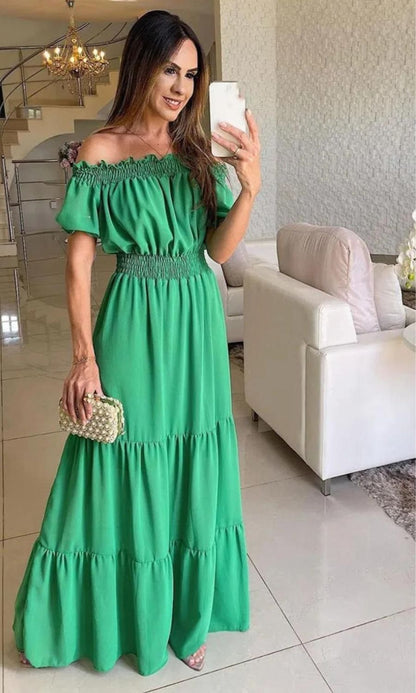 Isabelia™ – Robe d'Été Femme Élégante avec Taille Élastique Confortable
