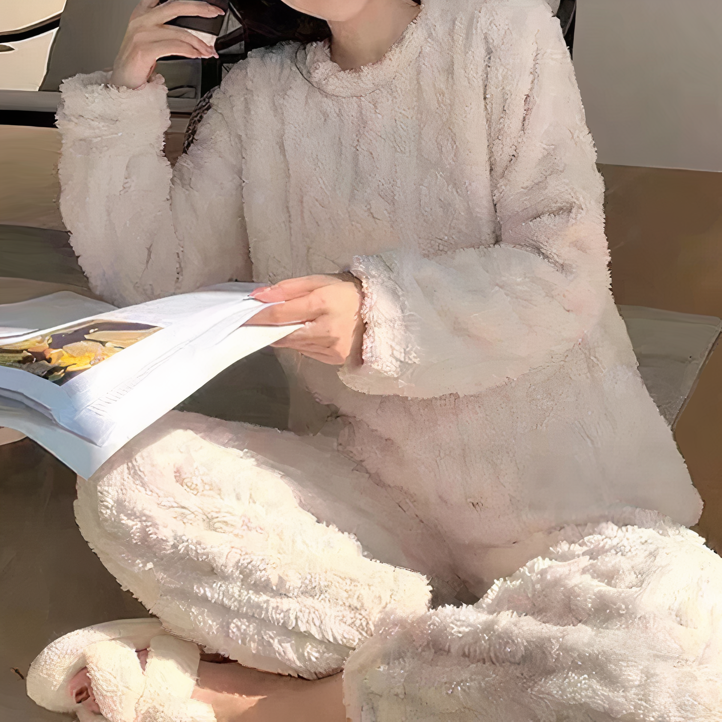 Sweat à Capuche et Pantalon Femme Hiver Chaud