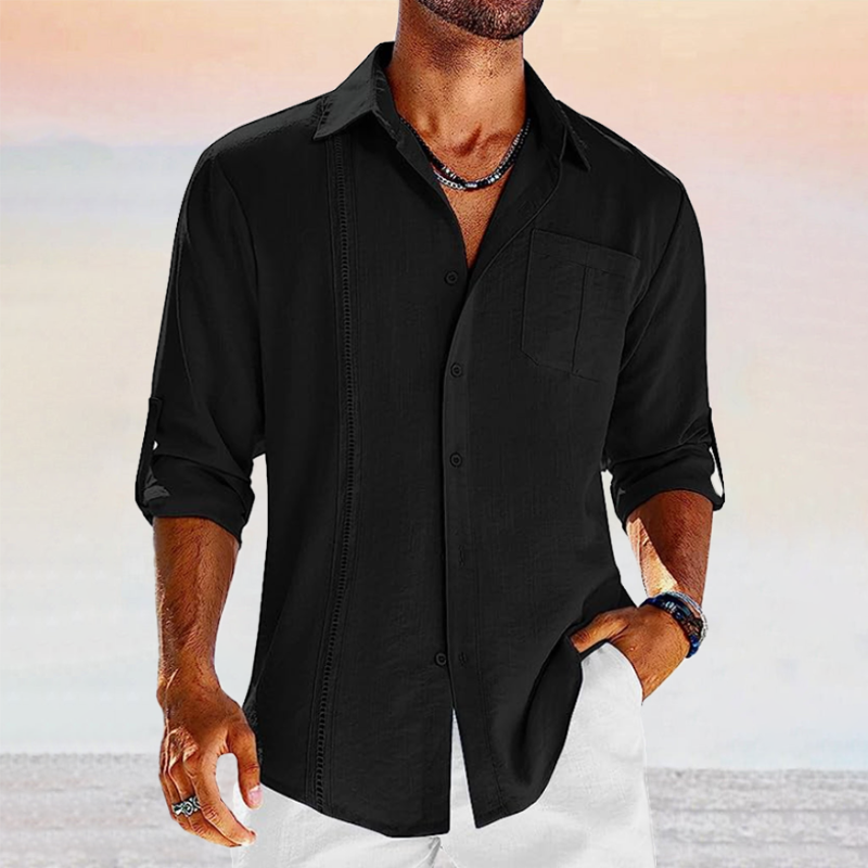 Chemise Homme Élégante Manches Longues pour Soirées