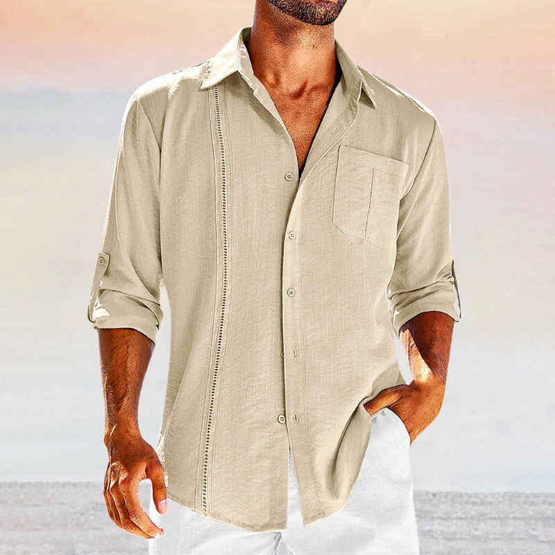 Chemise Homme Élégante Manches Longues pour Soirées