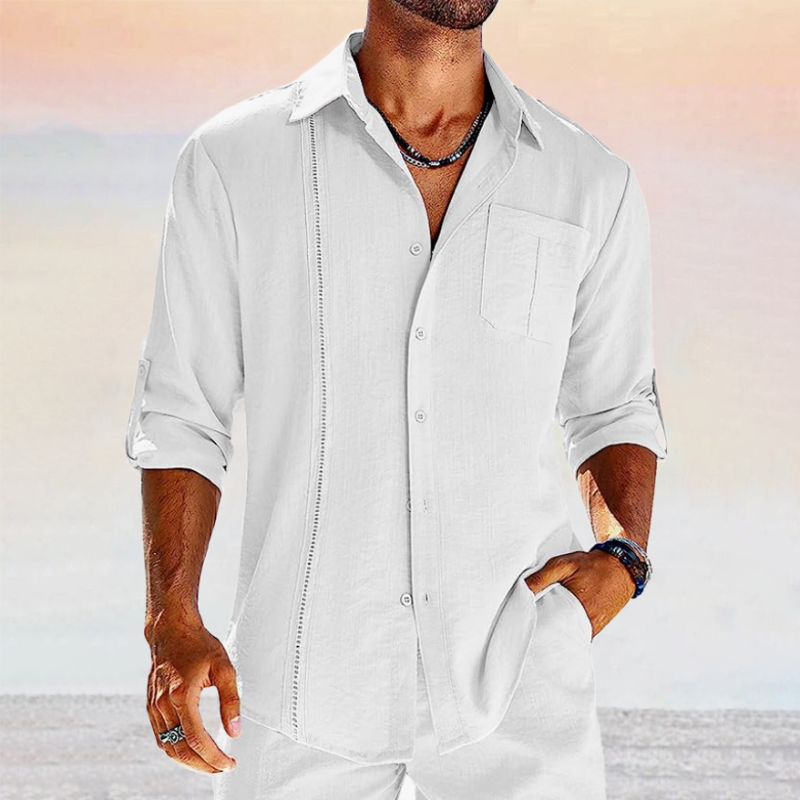 Chemise Homme Élégante Manches Longues pour Soirées