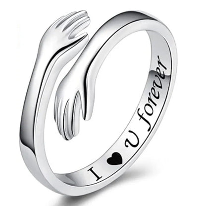 Bague Argenté Amour Entrelacé