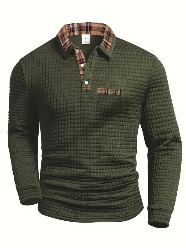Polo Homme à Carreaux – Chemise Polo Coton Doux avec Col Réglementaire