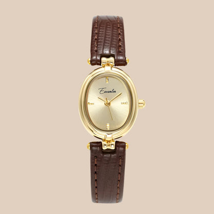Montre femme élégante quartz doré