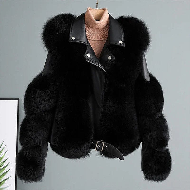 Veste Femme Hiver Élégante Fourrure Synthétique