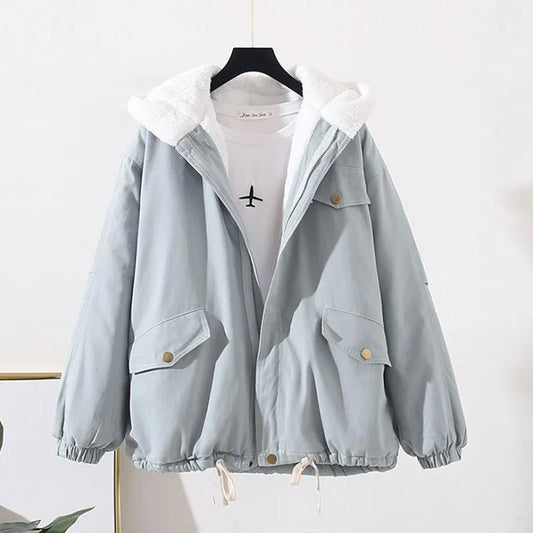 Veste Femme Détente avec Capuche et Fermeture Éclair - LuxeStyle
