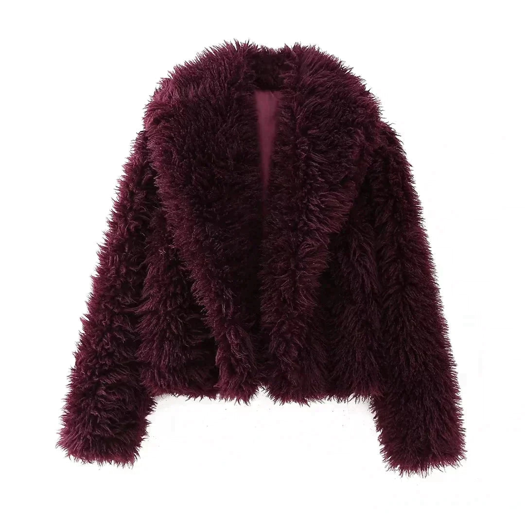 Veste Hiver Chic Fourrure Synthétique