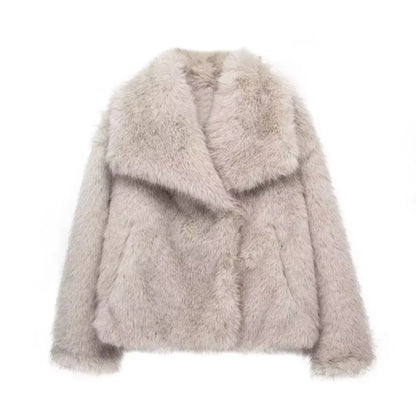 Veste Hiver Chic Fourrure Synthétique
