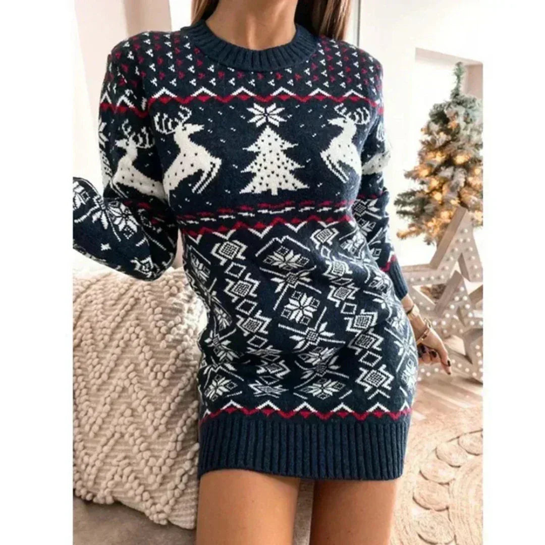 Pull Tricoté Fuchsia Femme Hiver Chic