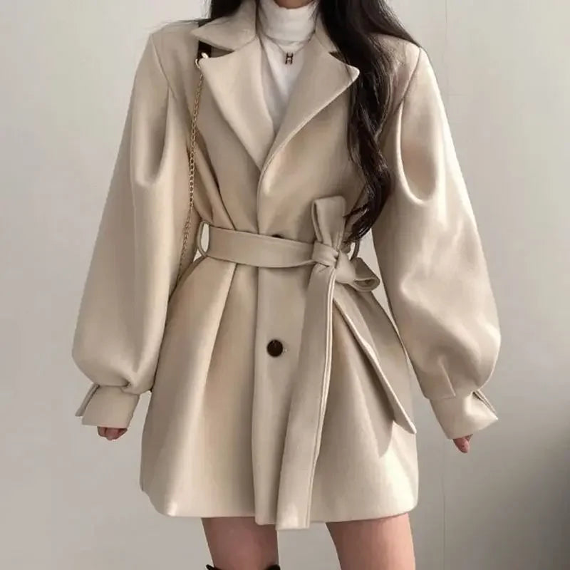 Manteau Femme Classique - Trench Chic Taille Cintrée - LuxeStyle