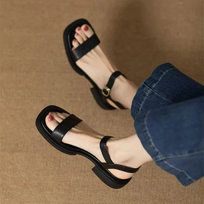 Sandales en Cuir Femmes Confortables pour Été - LuxeStyle