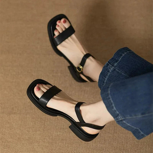 Sandales en Cuir Femmes Confortables pour Été - LuxeStyle