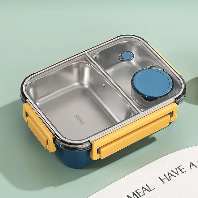 Boîte à déjeuner métal avec étages et fermeture hermétique