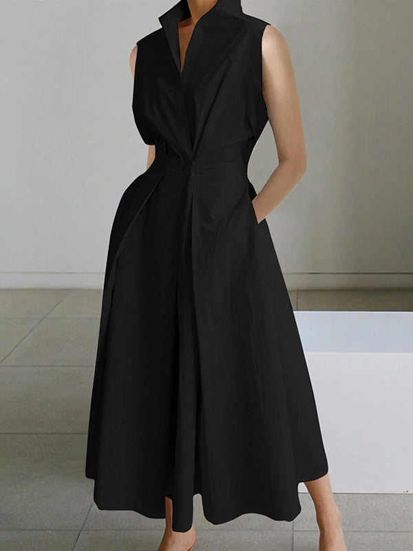 Robe Élégante Taille Droite Femme Midi