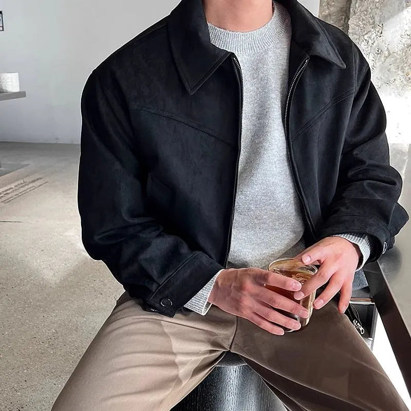 Manteau Cuir Classique Chic pour Homme - LuxeStyle